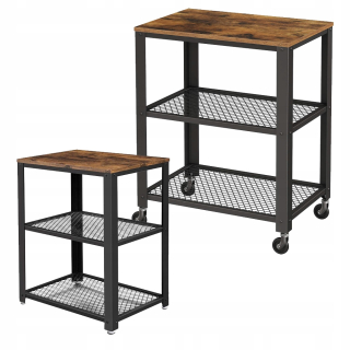 Songmics Vasagle obdĺžnikový stôl 60 x 40 x 77,5 cm odtiene hnedej
